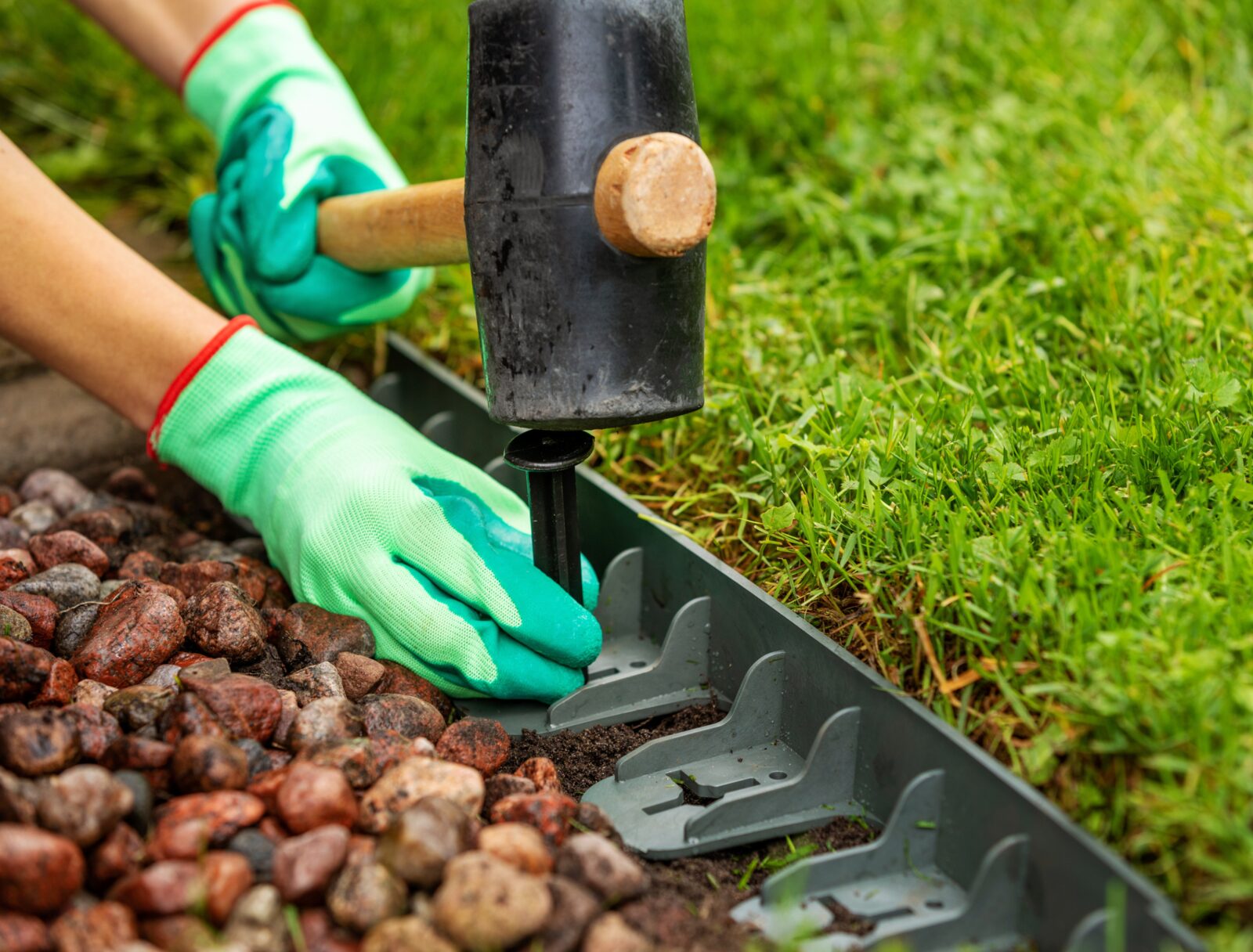 Weeding and border edging maintenance