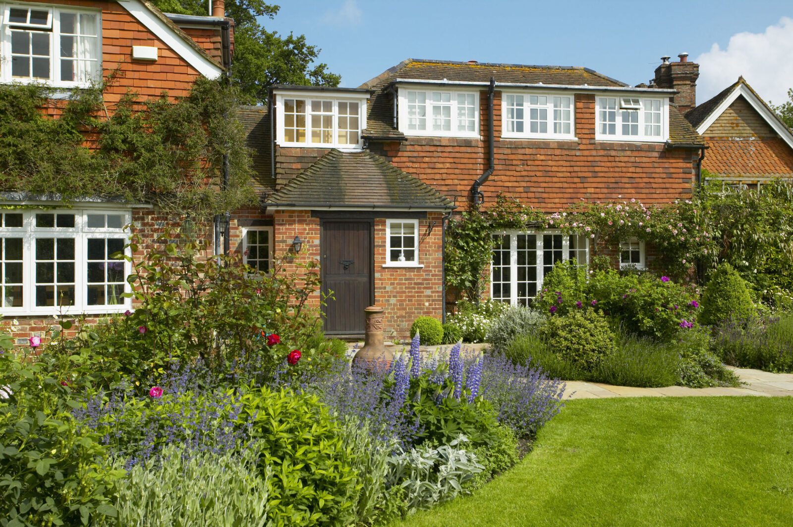 Attractive UK detached house with a tidy front garden