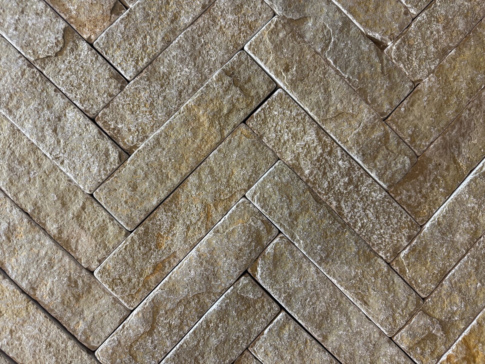 Sparkling clean herringbone block paving